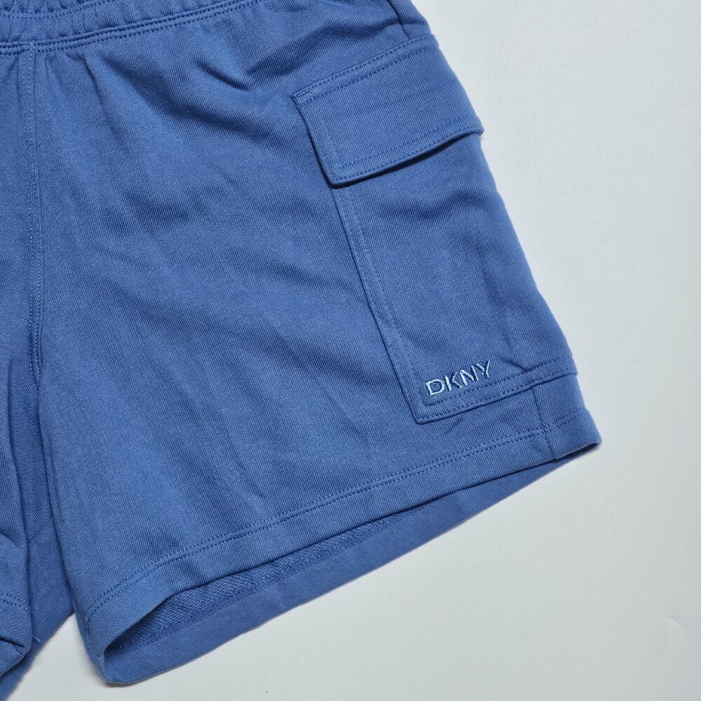 DKNY Women's French Terry Classic Fit Ultra-Soft Cargo Short - Picture 3 of 6